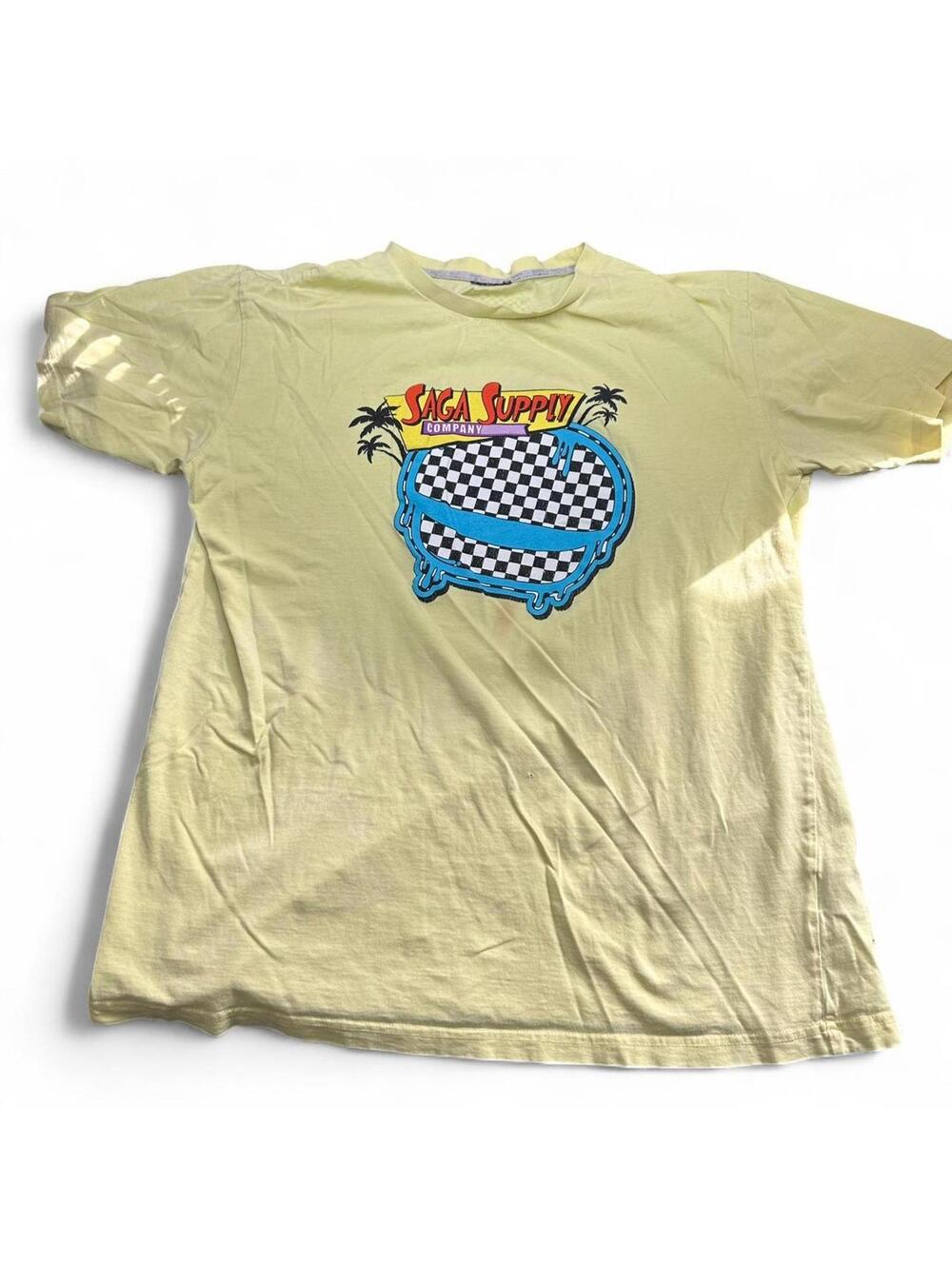 Saga Supply Co. Checkerboard Drip Graphic Tee - L